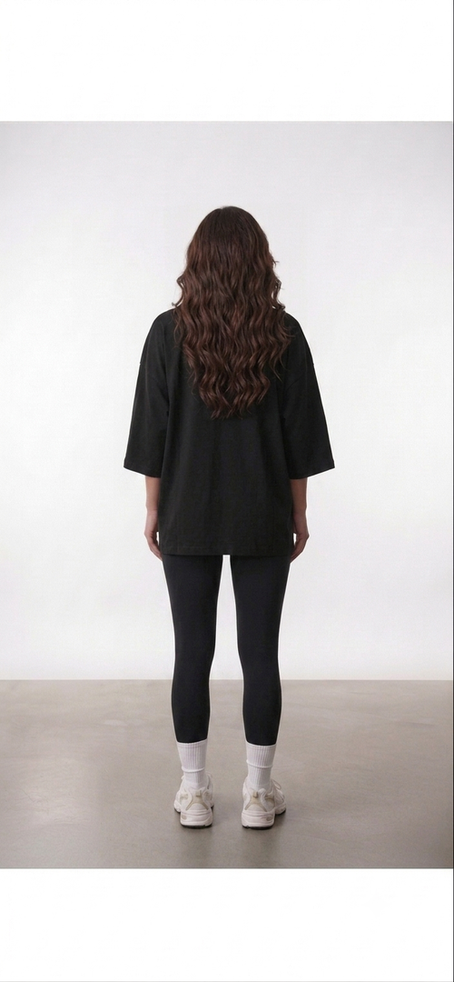 A/ Women’s  set a oversized T-shirt / leggin pantlon (Black)