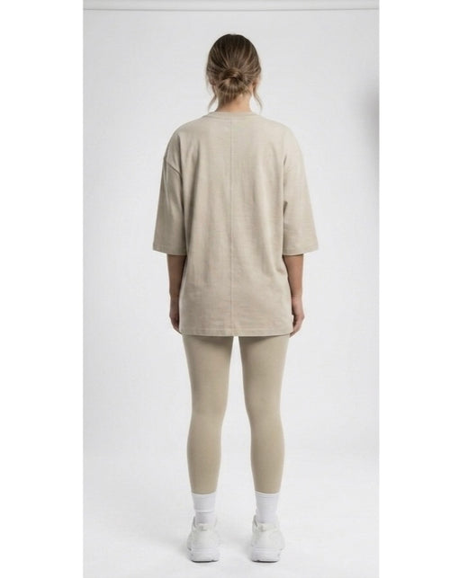 A/ Women’s  set a oversized T-shirt / leggin pantlon (Beige)