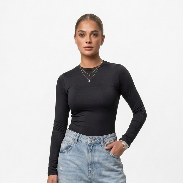 Bodysuit – Premium Liza Fabric ( Black )