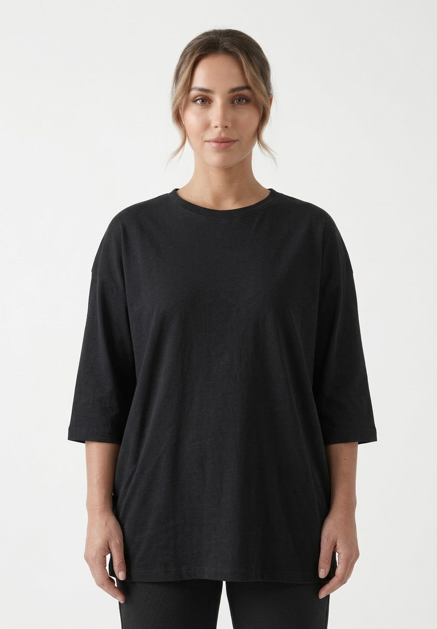 Oversized T-shirt 3/4 ( Black )