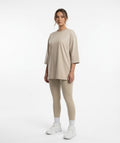 A/ Women’s  set a oversized T-shirt / leggin pantlon (Beige)