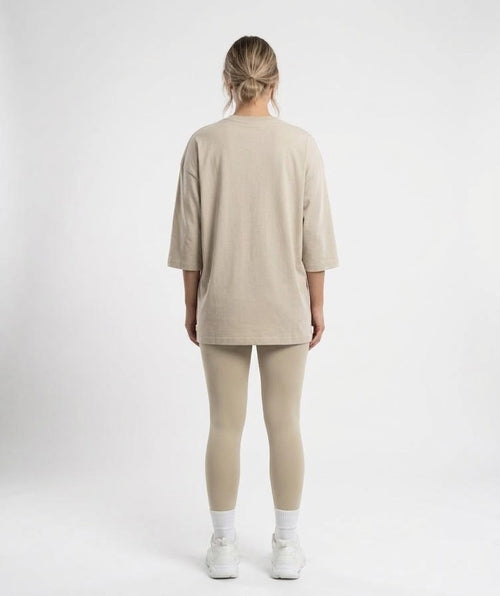 A/ Women’s  set a oversized T-shirt / leggin pantlon (Beige)
