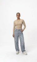 W/ Bodysuit – Premium Liza Fabric (Beige)